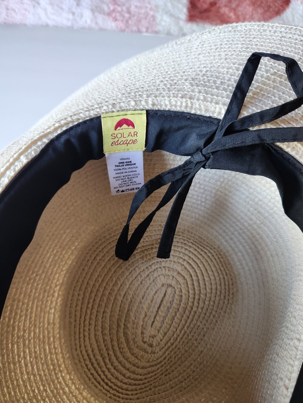 Wide-Brim Straw Sun Hat in Natural Ivory - Picture 4 of 7